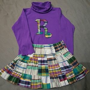 Kelly's Kids turtleneck with matching skirt